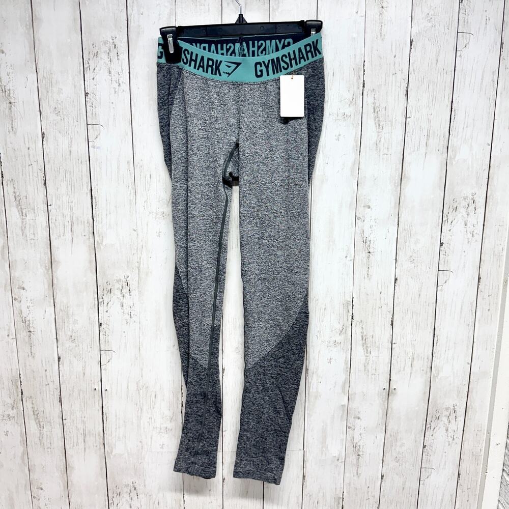 Gymshark Pants Women Size Small Gray Dry Moisture Seamless Compression Leggings - Picture 1 of 6
